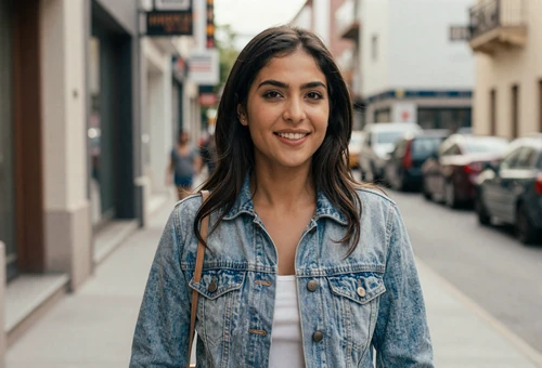 Woman on a city walk linking to army dating for soldiers and army singles