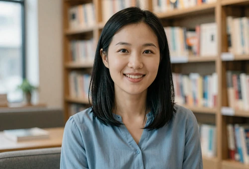 Woman relaxing in a bookstore linking to veteran dating for retired military singles