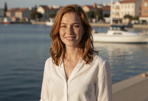 Woman at the waterfront linking to navy dating for sailors and naval officers