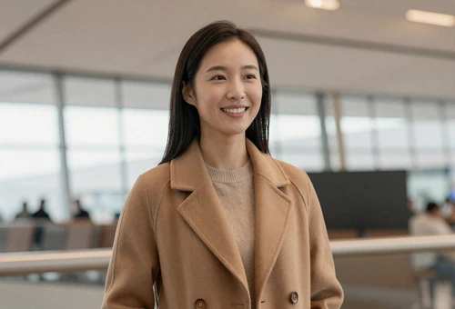 Woman in an airport linking to military pilot dating for aviators and aviation singles