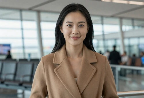 Woman in an airport linking to military pilot dating for aviators and aviation singles